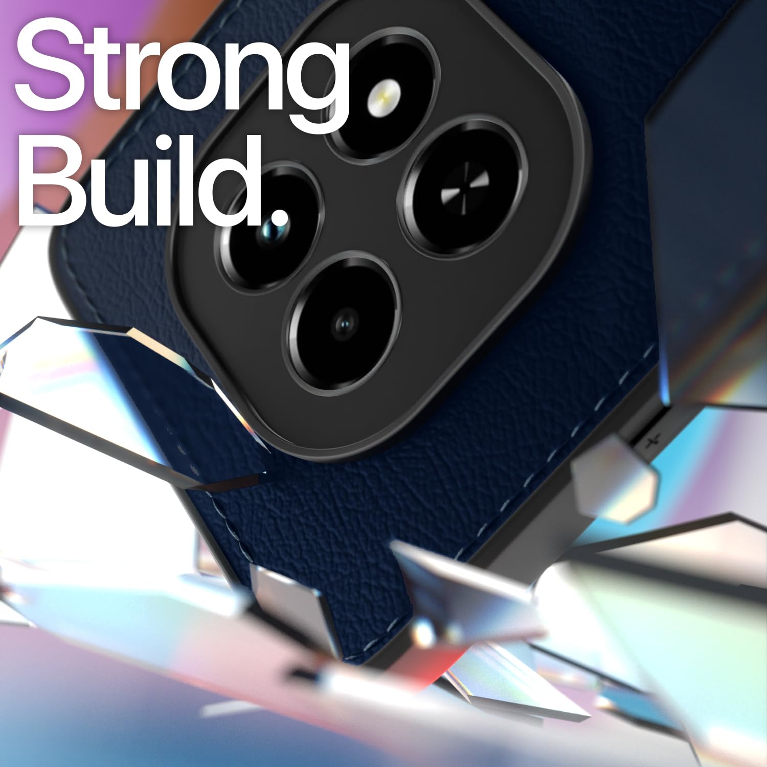 Blue Leather phone cover for Realme C63 5G – Pikkme – photo 5