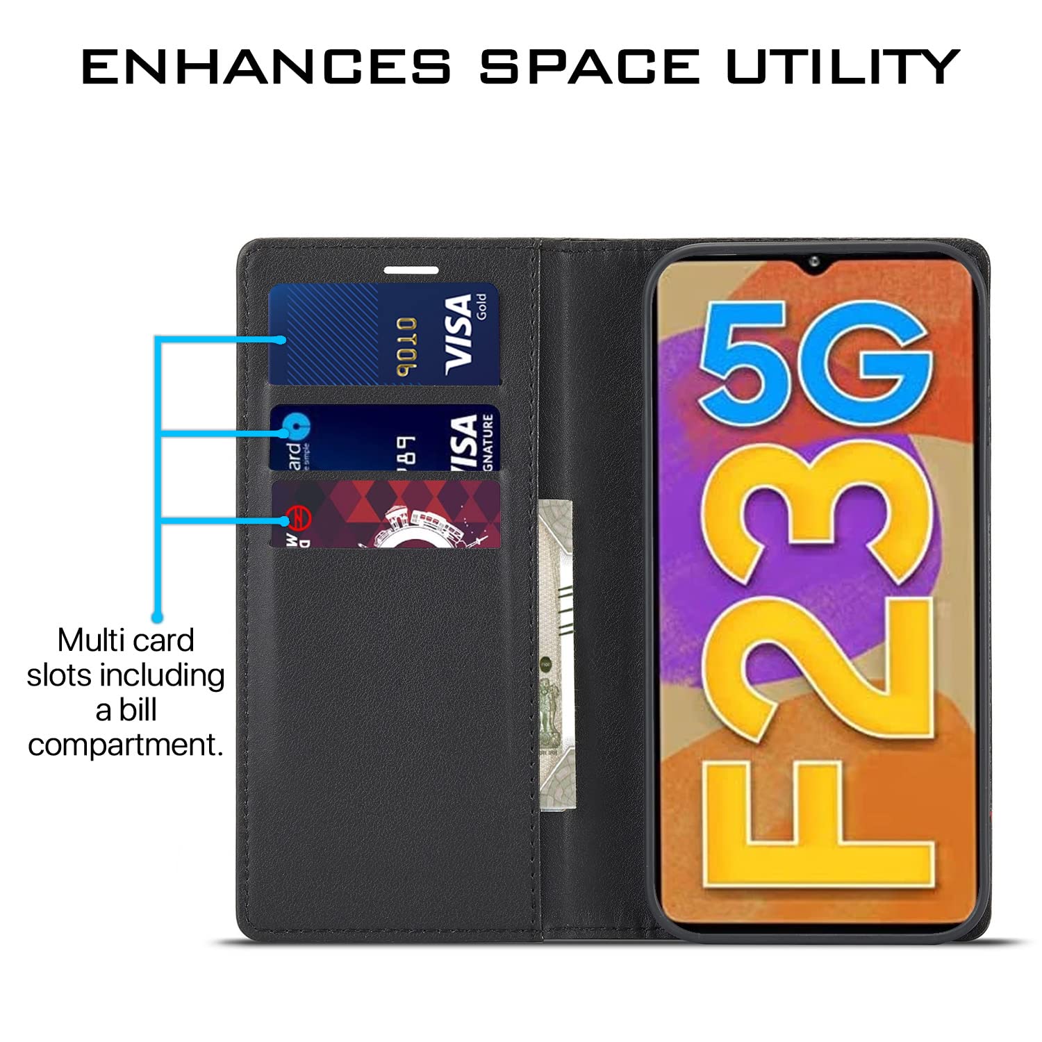 Samsung F23 5G flip case in black by Pikkme – photo 3