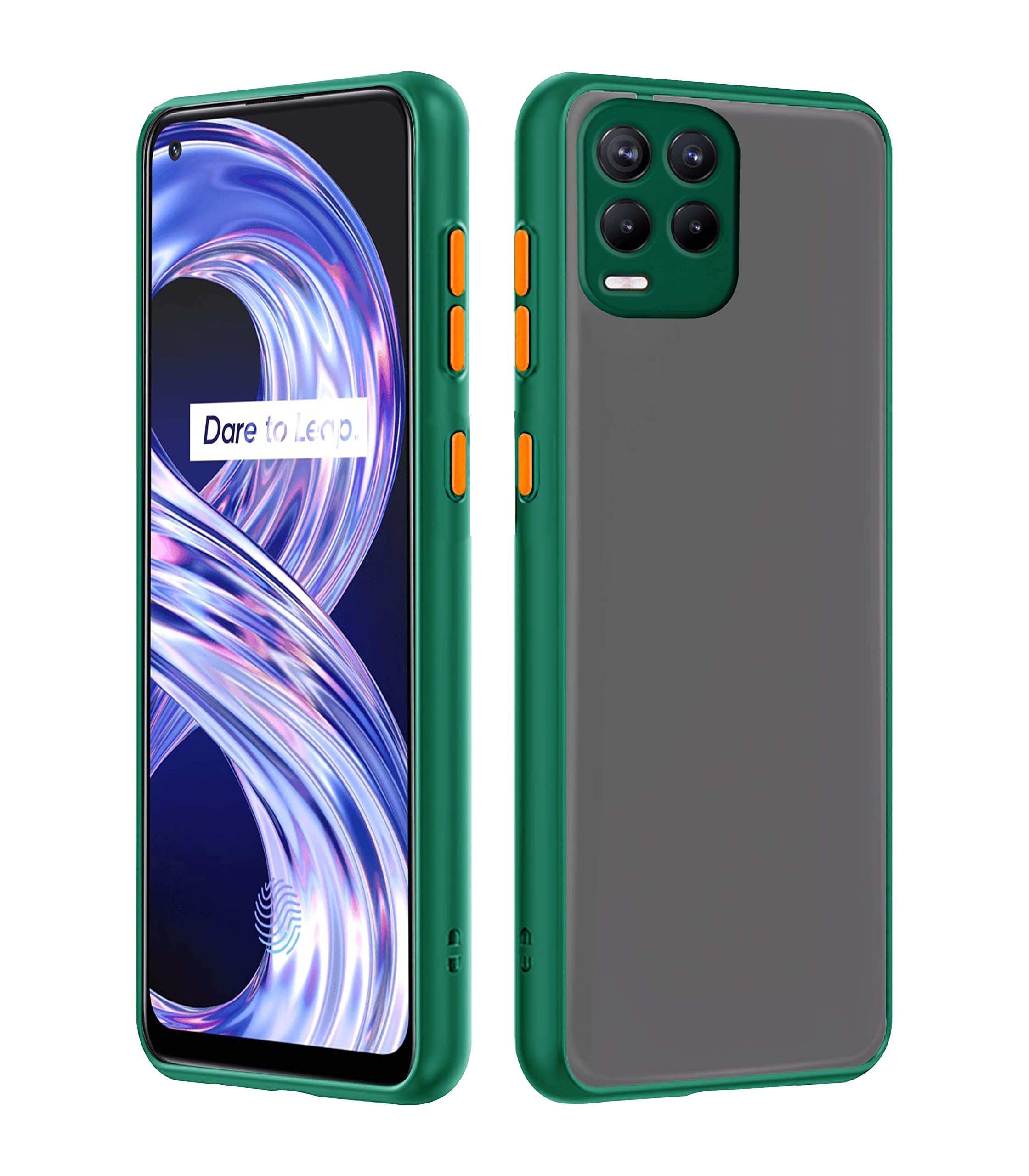 Realme 8/8 Pro 4G Hybrid mobile cover in green by Pikkme