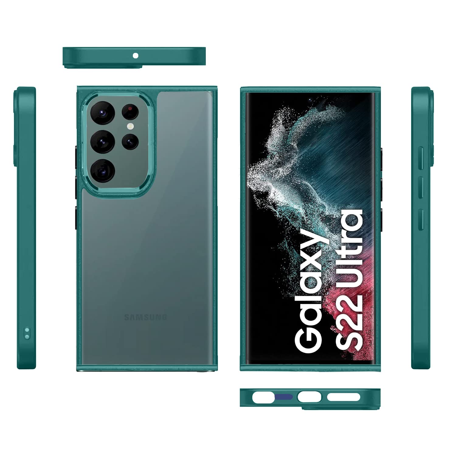 Samsung S22 Ultra Chrome back cover in dark green by Pikkme – photo 3