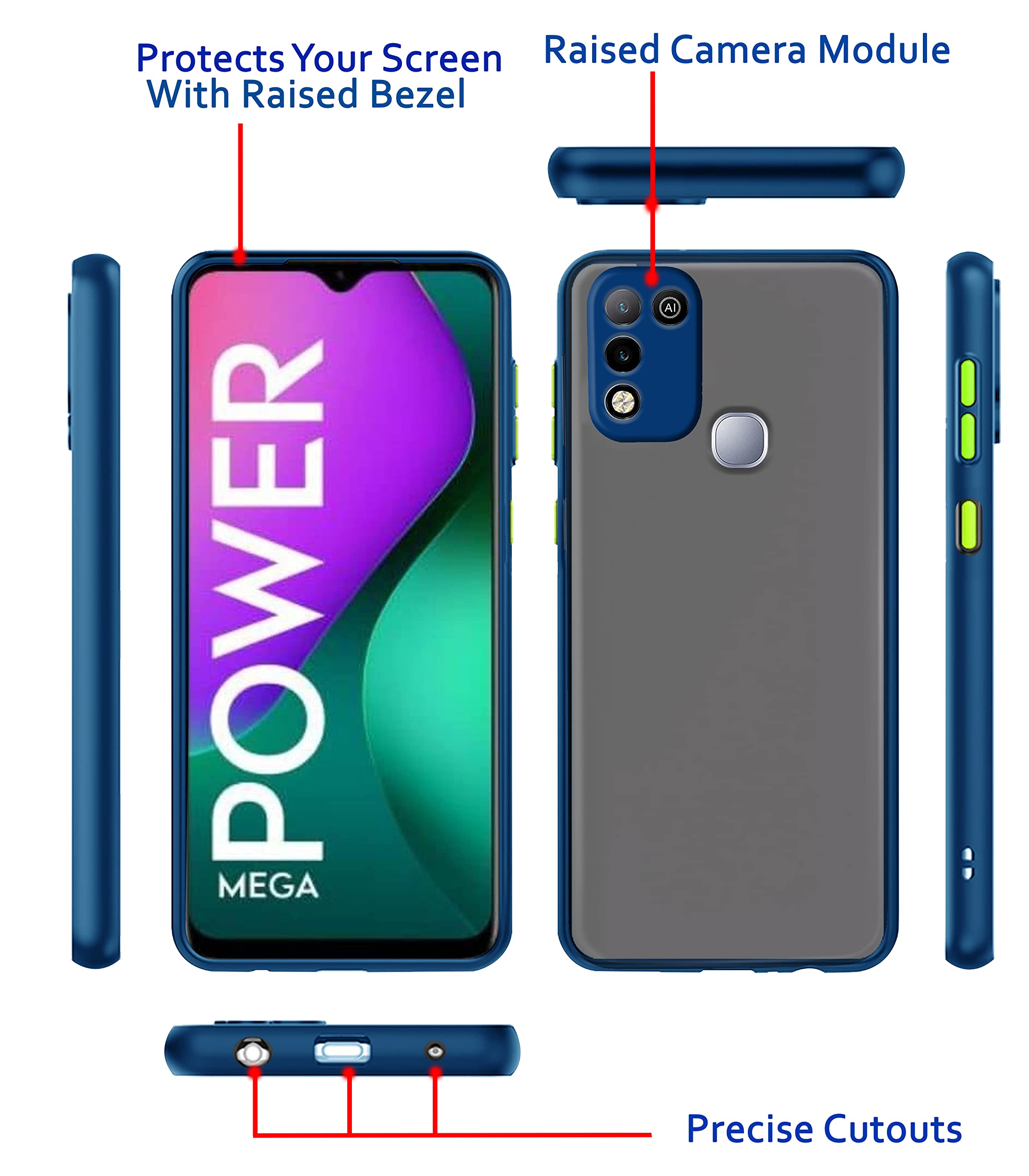 Pikkme blue Hybrid mobile cover for Infinix Smart 5 – photo 3