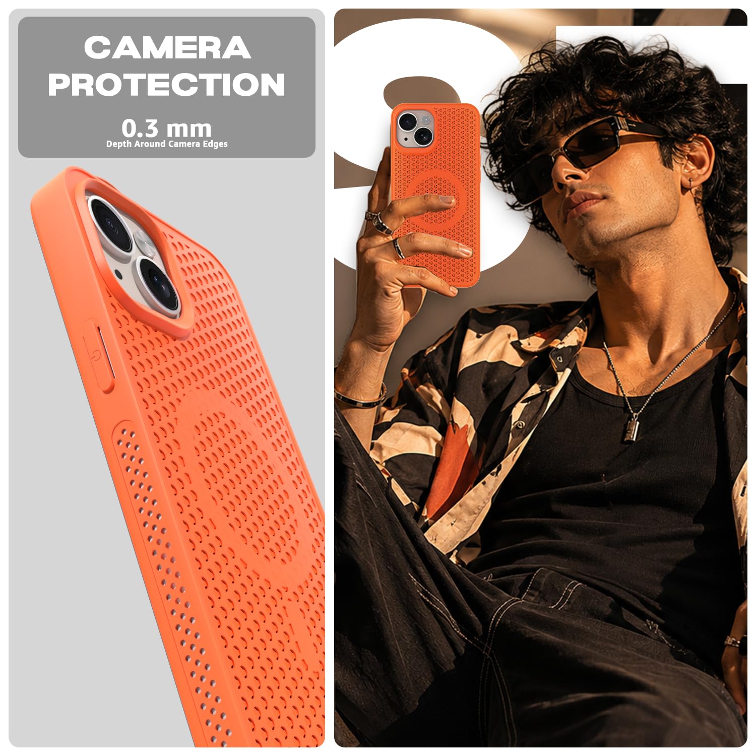 Pikkme orange MagSafe phone cover for iPhone 13/14 – photo 6