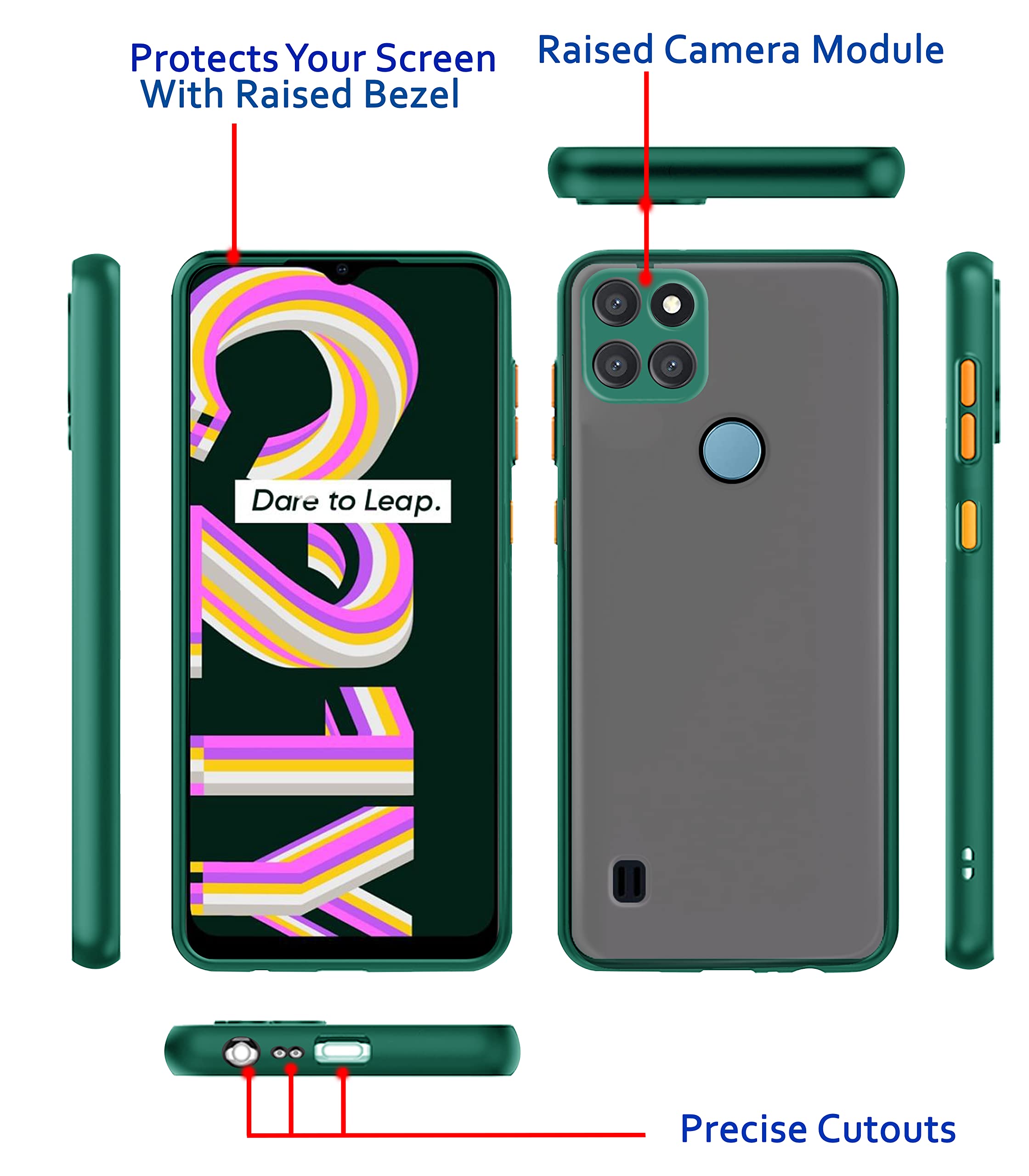 Realme C21Y/C25Y Hybrid mobile cover in green by Pikkme – photo 3