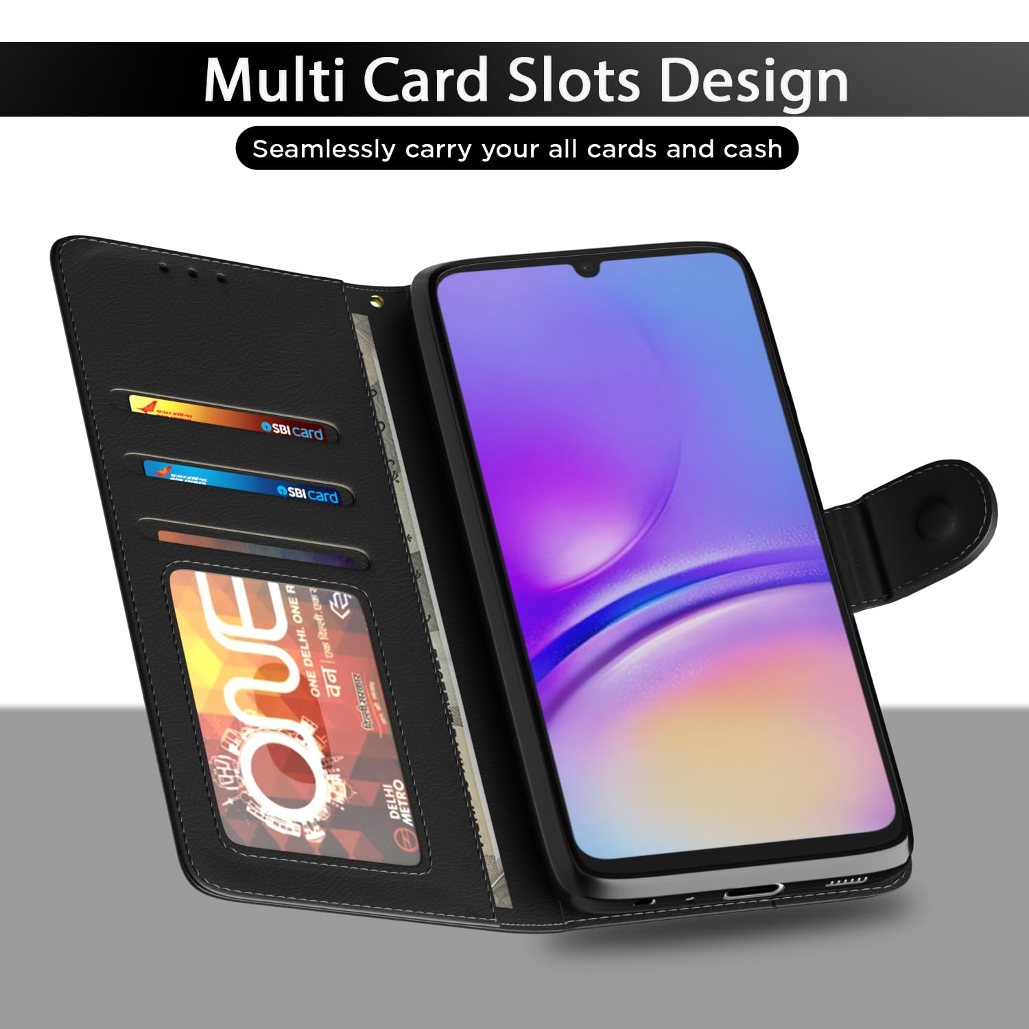 Pikkme black mobile flip cover for Samsung A05/M05/F05 – photo 5