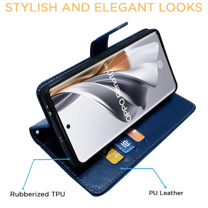 Pikkme Oppo Reno 10 5G blue & brown flip cover – photo 5