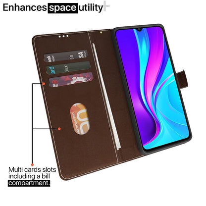 Redmi 9/9C/10A/10A Sport/Poco C31 wallet flip cover in brown & coffee by Pikkme – photo 2