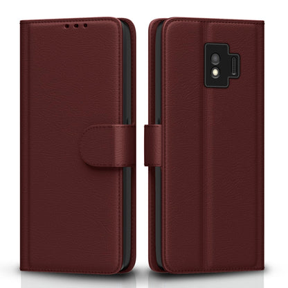 Pikkme brown Wallet wallet flip cover for Samsung J2 Core