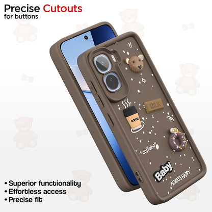Vivo T5 Pro 5G/3D back cover in brown by Pikkme – photo 6
