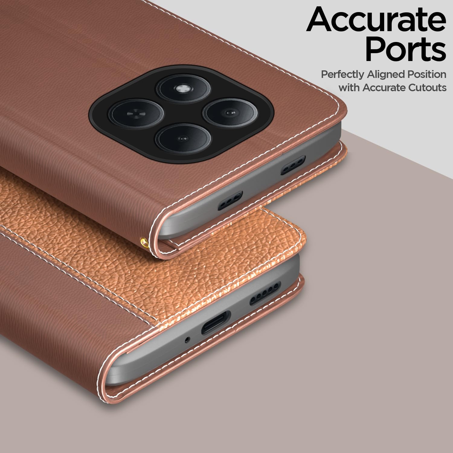 Tan flip case for Redmi Note 15 Pro 5G – Pikkme – photo 2
