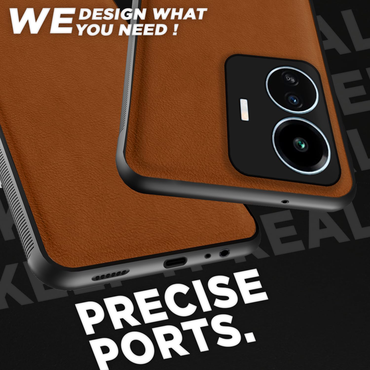 Pikkme iQOO Z6 Lite 5G Leather camel mobile cover – photo 3