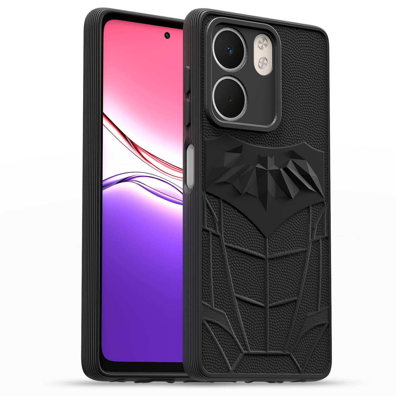 Pikkme Oppo A5x Shockproof Stylish Cartoon Back Cover (Black)