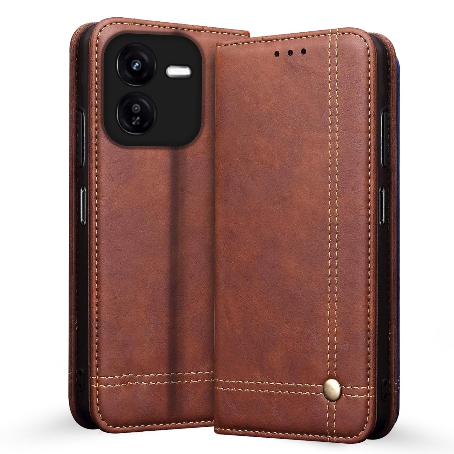 Pikkme iQOO Z9X 5G Magnet Flip Cover (Brown)