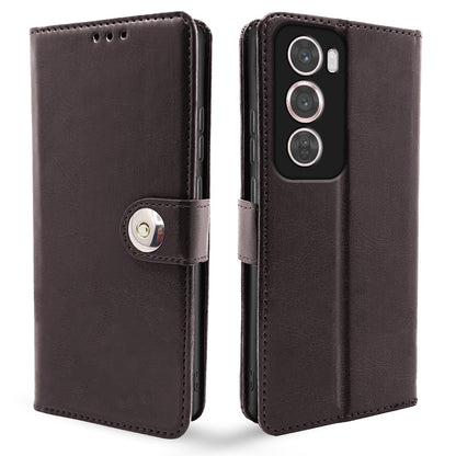 Pikkme coffee Button flip cover for Oppo Reno 12 Pro 5G