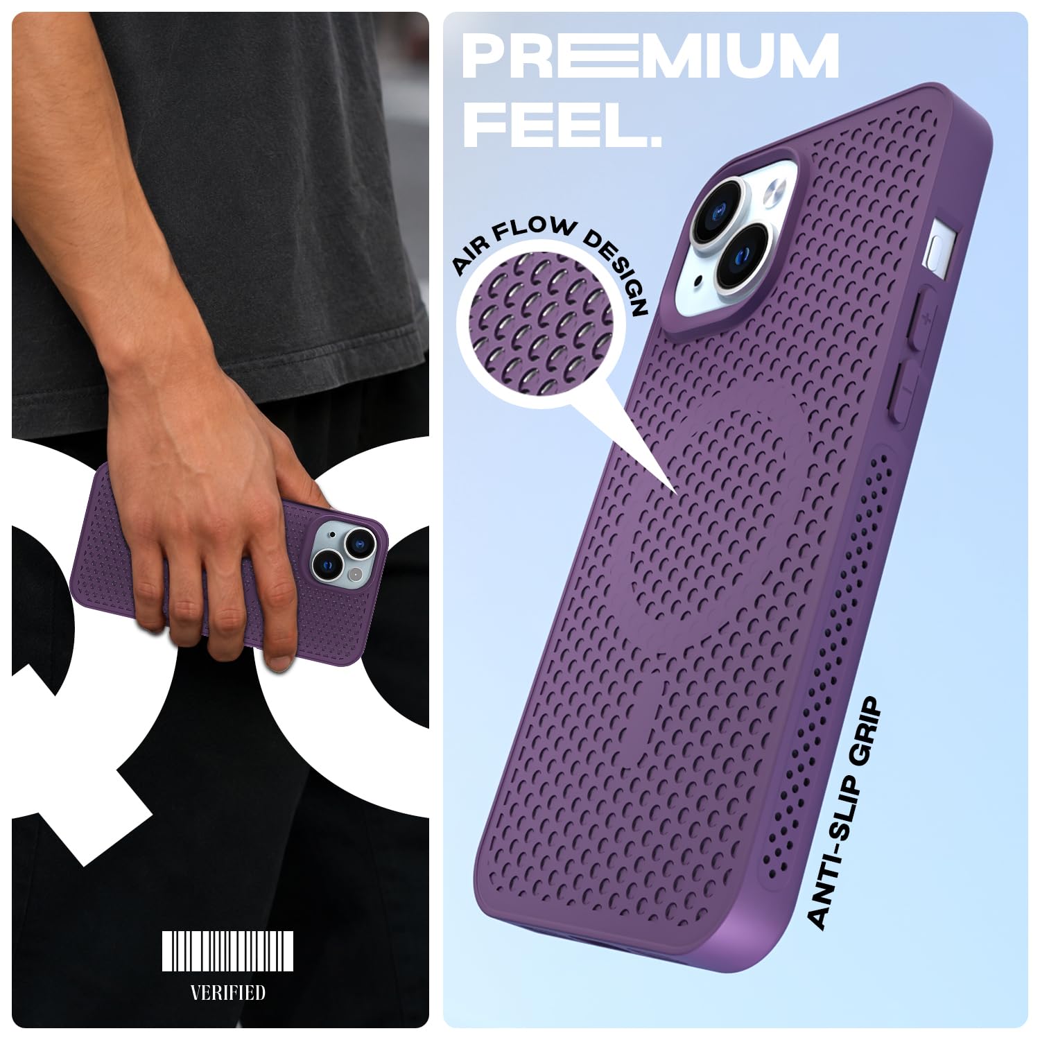 iPhone 15 MagSafe mobile cover in purple by Pikkme – photo 2