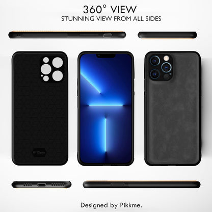 Pikkme grey Leather back cover for iPhone 13 Pro – photo 2