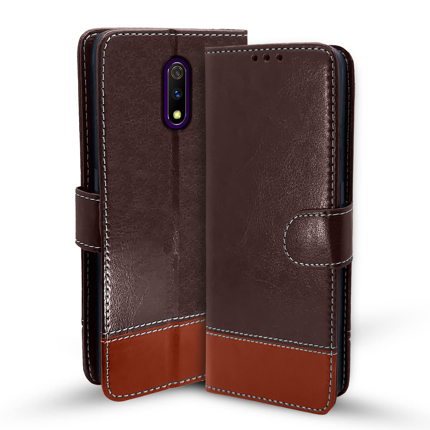 Coffee & brown flip cover for Oppo K3/Realme X – Pikkme