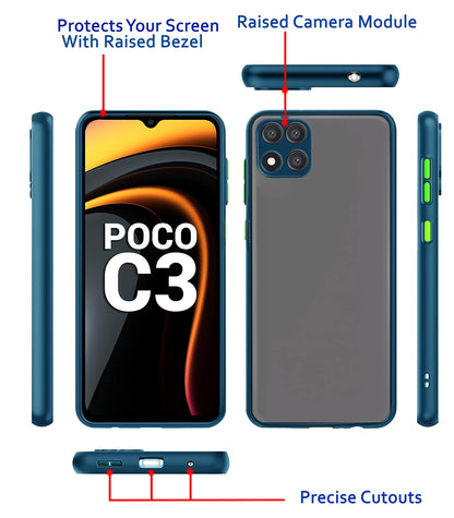 Pikkme Poco C3 blue mobile back cover – photo 3