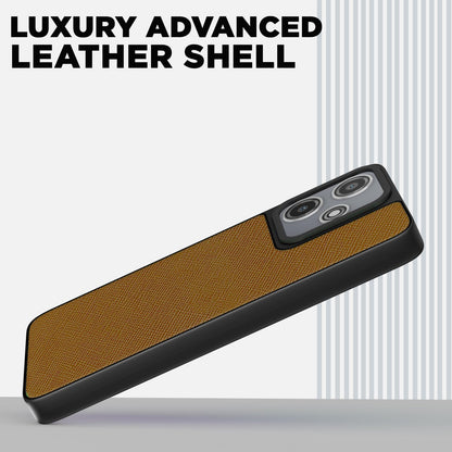 Pikkme tan Leatherback mobile back cover for Redmi 12 5G/4G/Poco M6 Pro 5G – photo 2