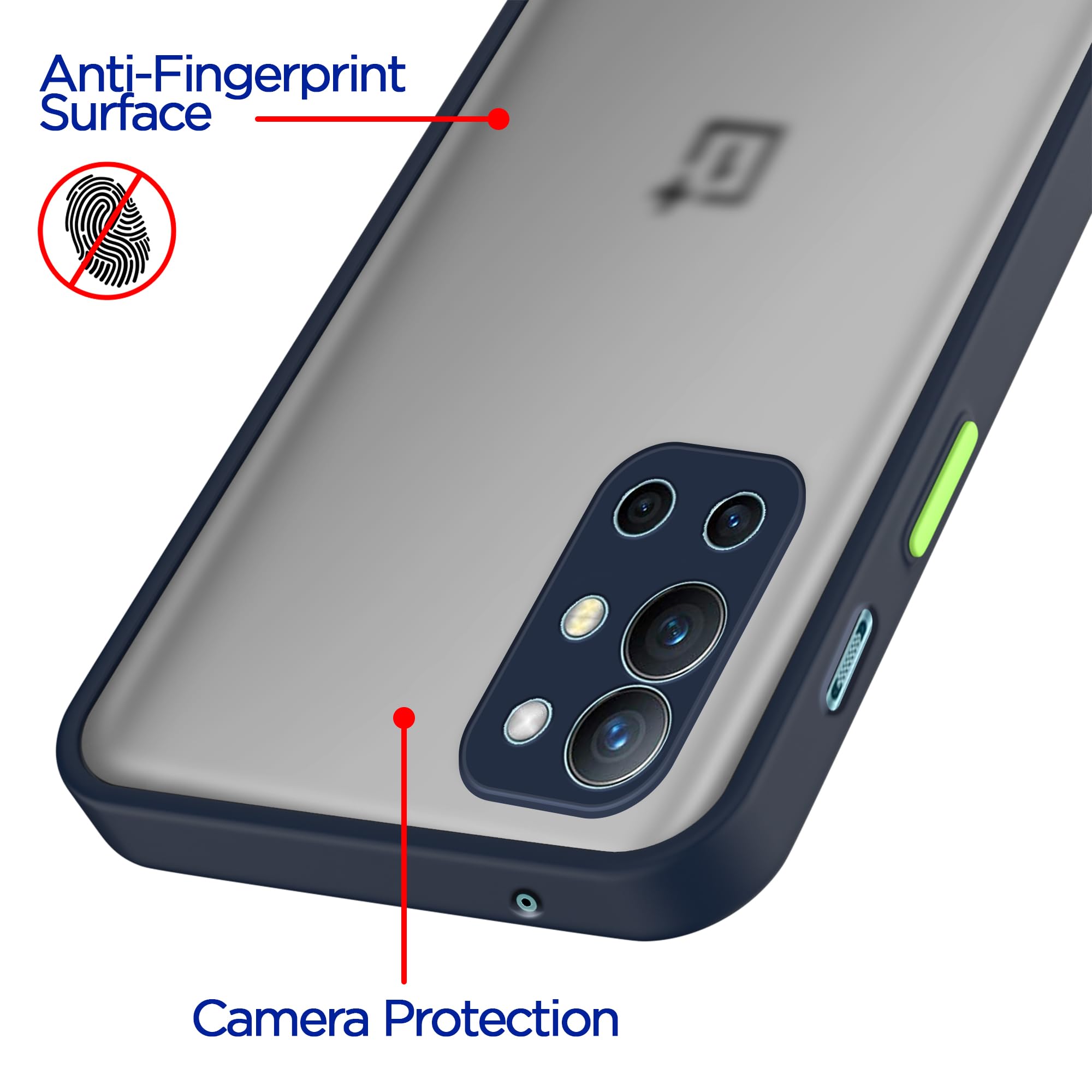 Blue Matte phone cover for OnePlus 9R – Pikkme – photo 2