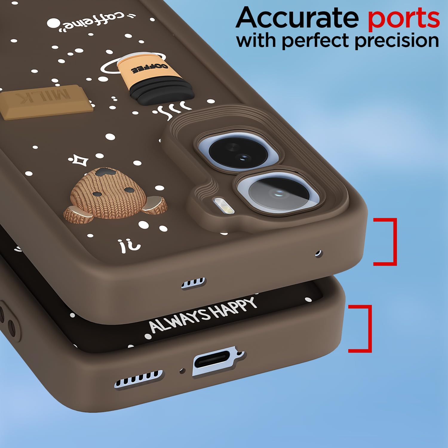 Pikkme brown Silicone back cover for Vivo T5 Pro 5G/3D – photo 4