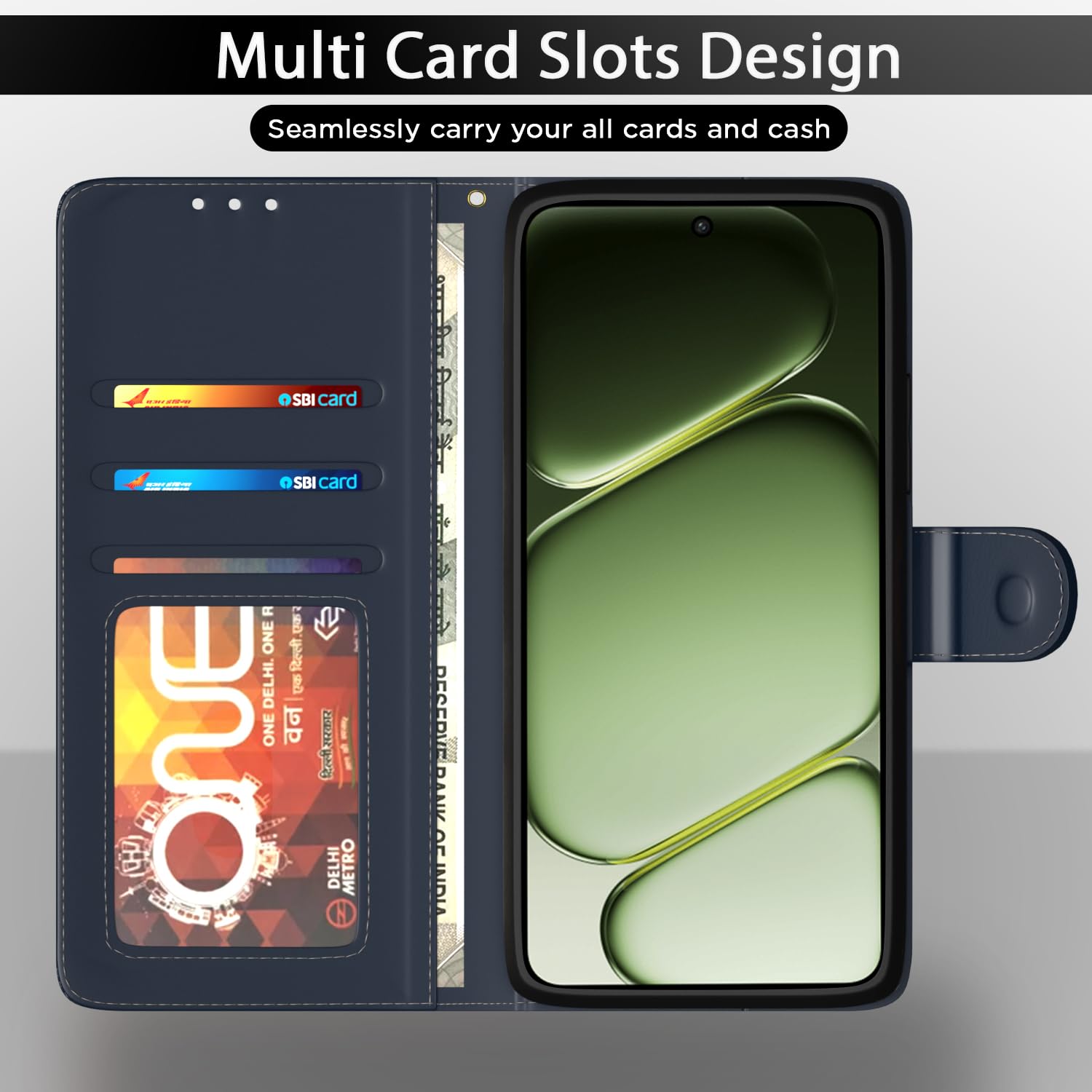 OnePlus Nord CE 6 Lite 5G Wallet flip case in blue by Pikkme – photo 5