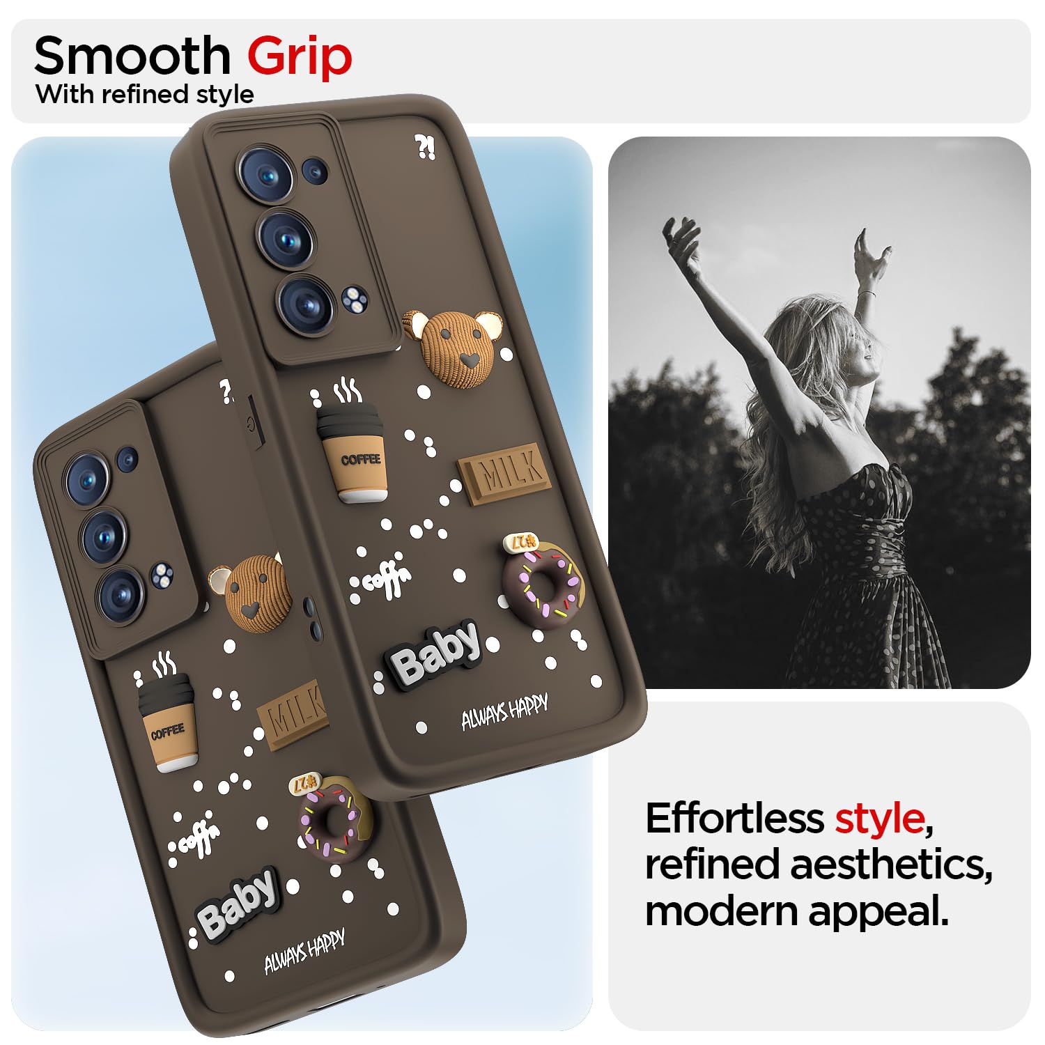 Pikkme brown phone cover for Oppo Reno 6 Pro Plus 5G/3D – photo 2