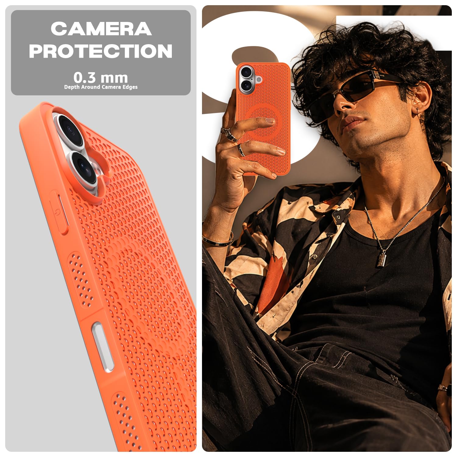 iPhone 16 mobile cover in orange by Pikkme – photo 6