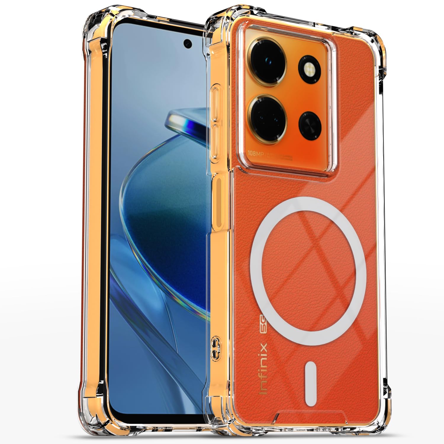 Transparent mag-safe back cover for Infinix Note 30 5G – Pikkme
