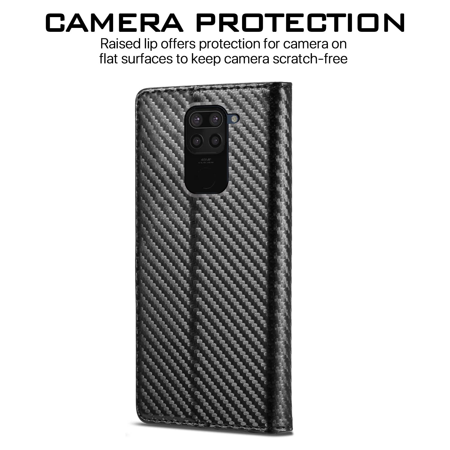 Redmi Note 9 flip cover in black by Pikkme – photo 4