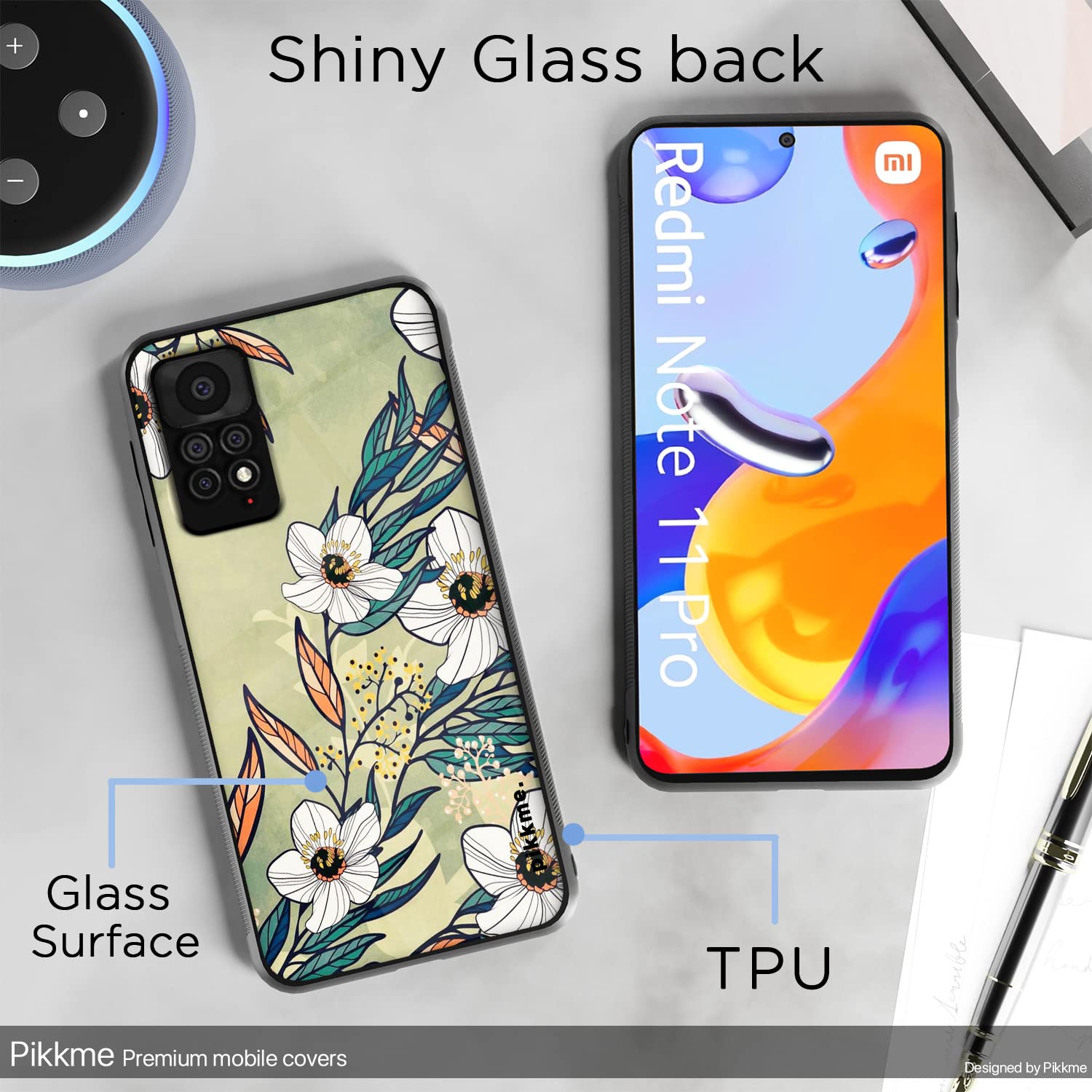Pikkme Flower mobile back cover for Redmi Note 11 Pro/Note 11 Pro Plus 5G – photo 3