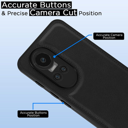 Pikkme Oppo Reno 10 Pro 5G Leatherback Back Case | Black
