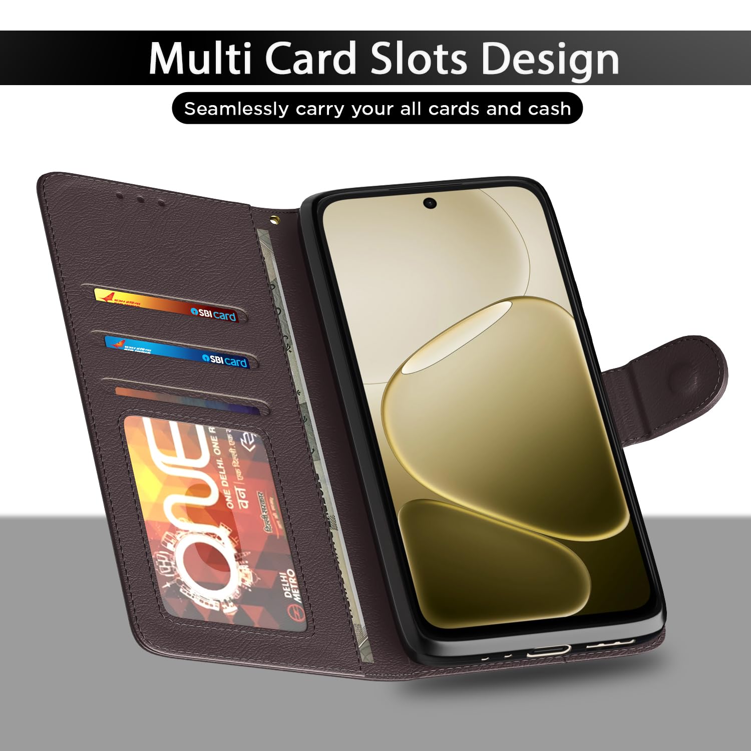 Pikkme coffee flip cover for Oppo A6 Pro 5G – photo 5