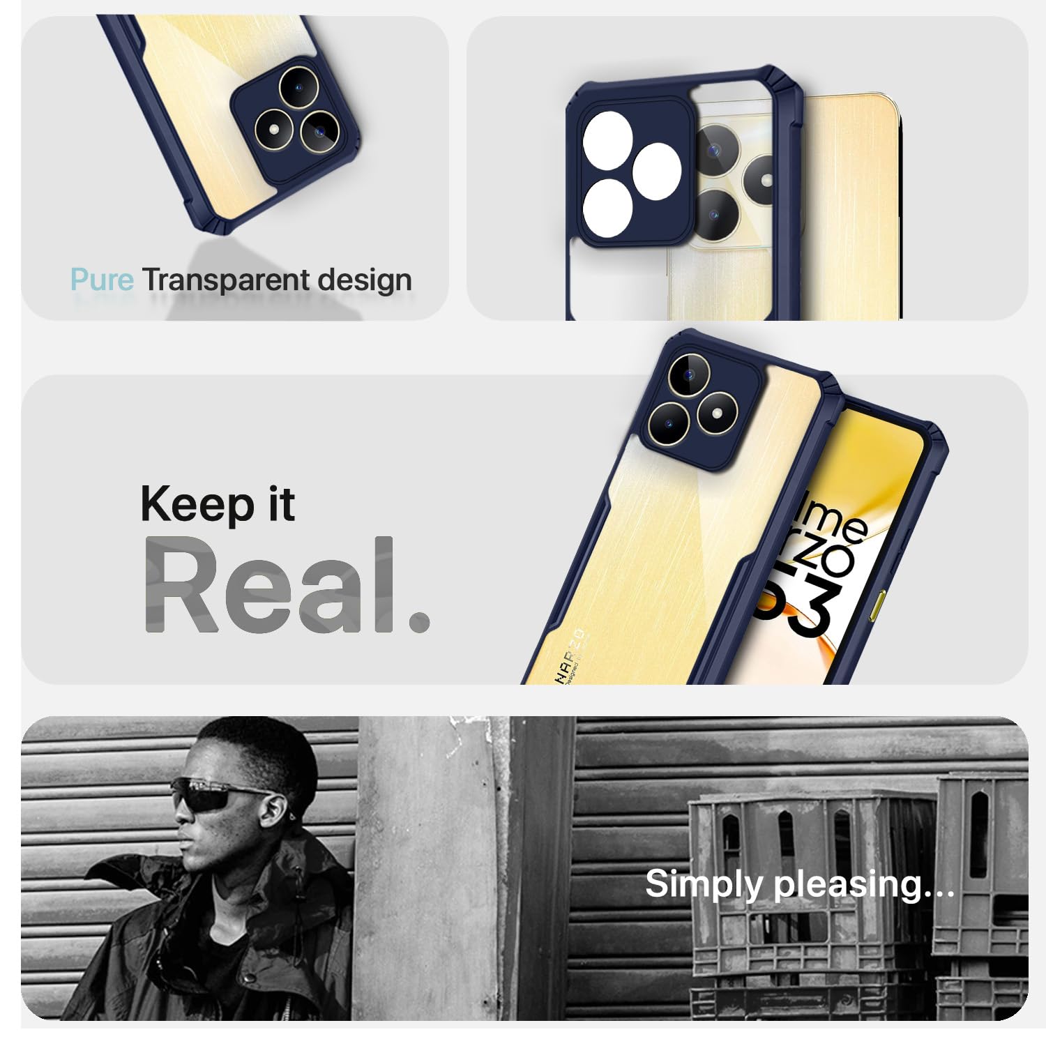 Pikkme Realme Narzo N53 Hybrid blue back cover – photo 4