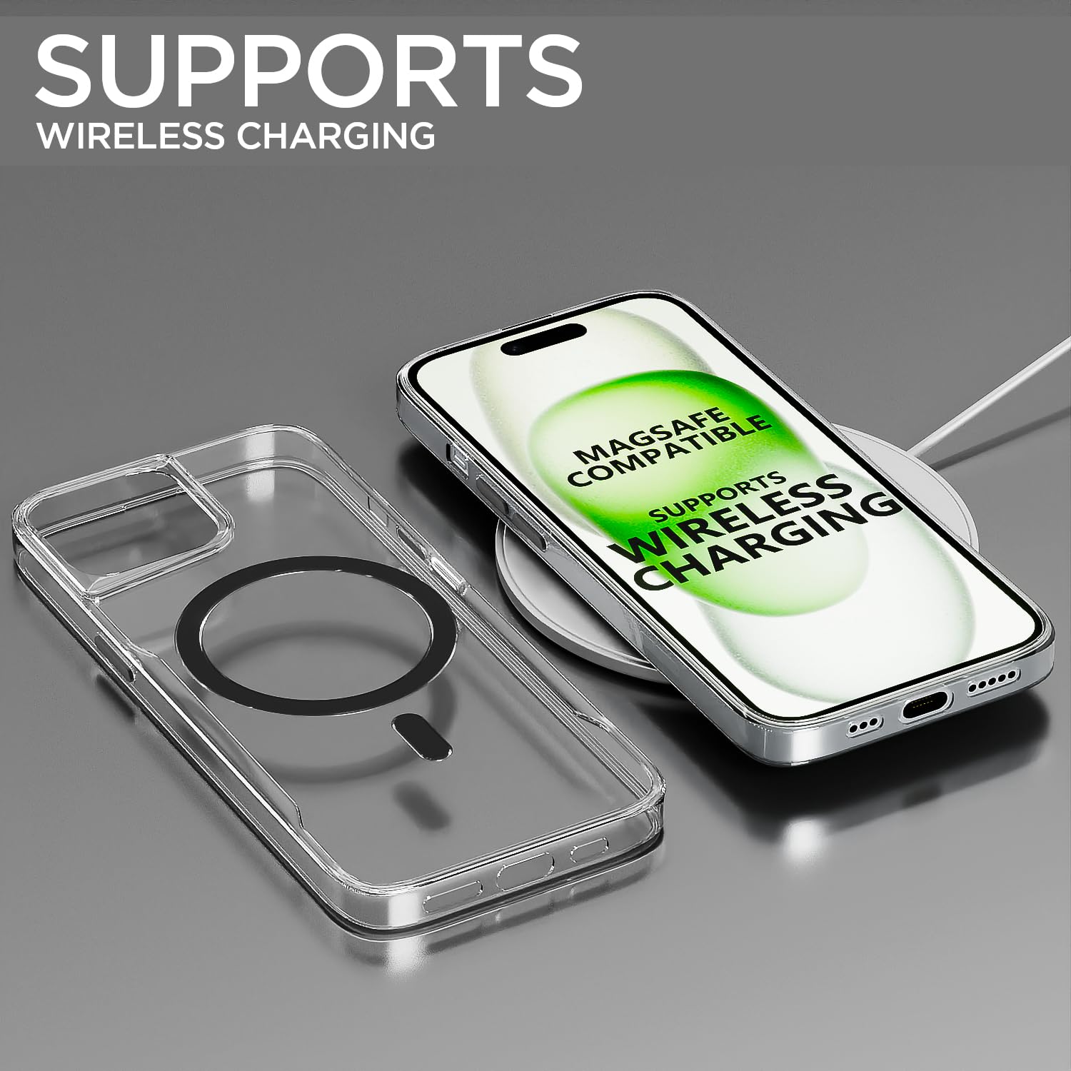 Pikkme iPhone 15 Clear Magsafe Back Cover (Transparent)