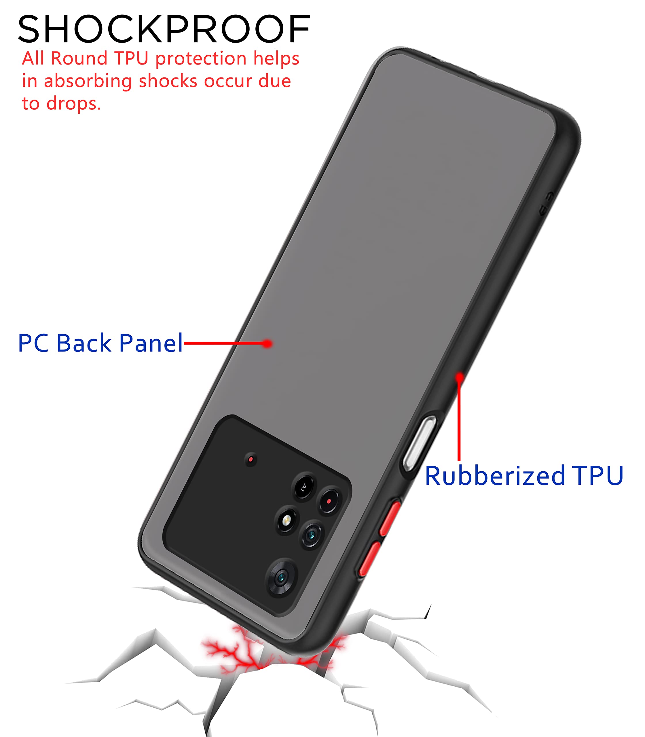 Poco M4 Pro 4G mobile cover in black by Pikkme – photo 4