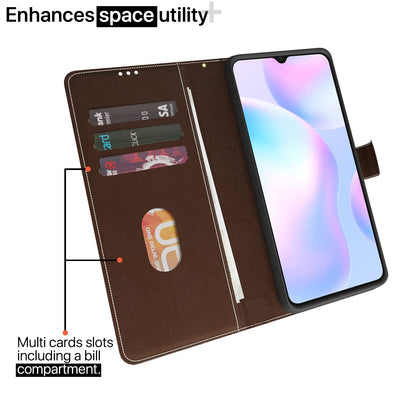 Pikkme Redmi 9A/9i/9A Sport Magnetic brown & coffee mobile flip cover – photo 2