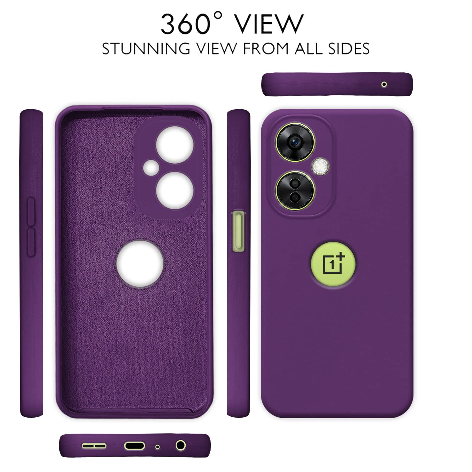 Pikkme OnePlus Nord CE 3 Lite 5G Back Cover Super Soft Silicone Bumper Case (Violet)