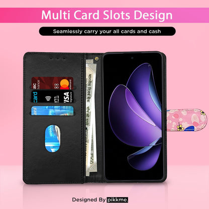 Oppo Reno 13F 5G mobile flip cover in pink flower by Pikkme – photo 2