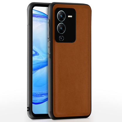 Vivo V25 Pro 5G Leather mobile back cover in camel by Pikkme