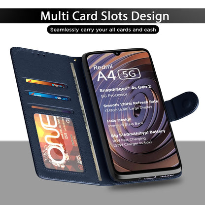 Blue Wallet wallet flip cover for Redmi A4/14C/Poco C75 5G – Pikkme – photo 5