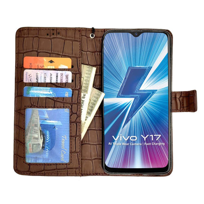 Brown Leather flip case for Vivo Y12/Y15/Y17/U10 – Pikkme – photo 2
