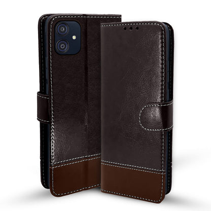 Samsung M04/F04/A04e flip cover in coffee & brown by Pikkme