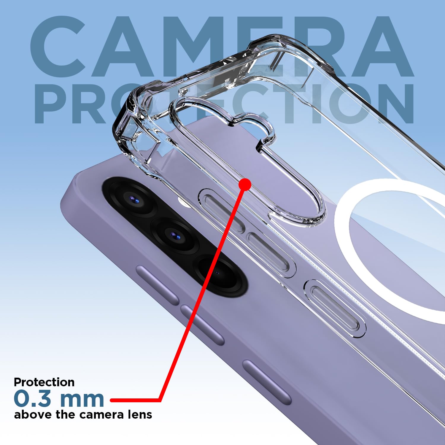 Samsung A57 5G MagSafe mobile cover in transparent mag-safe by Pikkme – photo 5