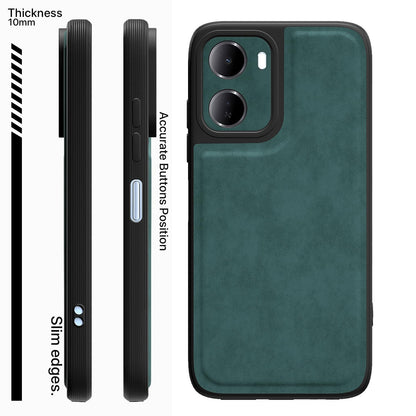 Pikkme Redmi 15A 5G Leather green mobile back cover – photo 3