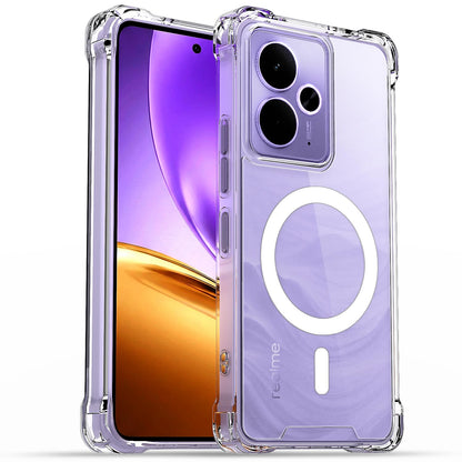 Realme 14 5G MagSafe back cover in transparent mag-safe by Pikkme