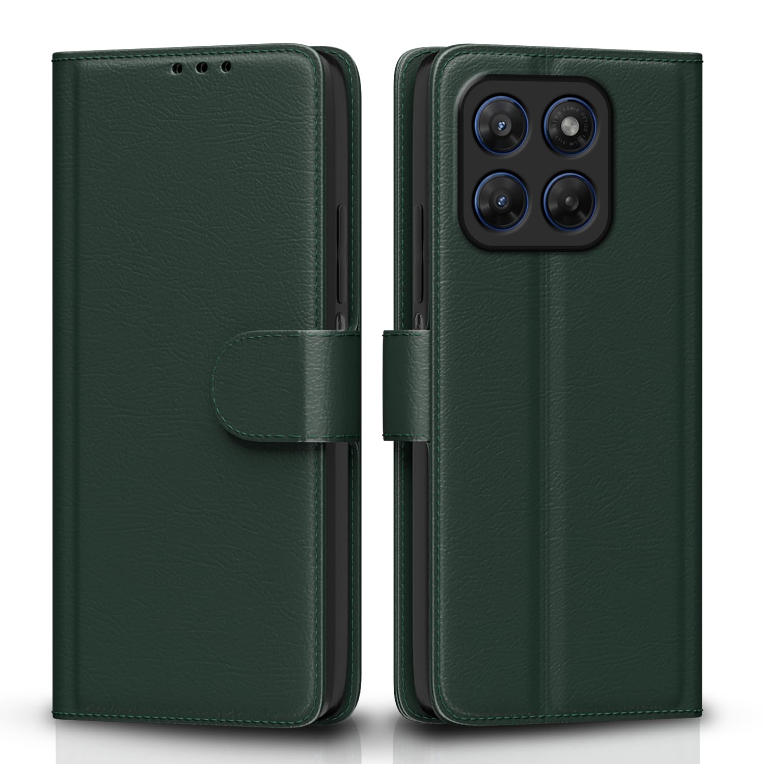 Pikkme green Wallet flip cover for Moto G77 Power 5G