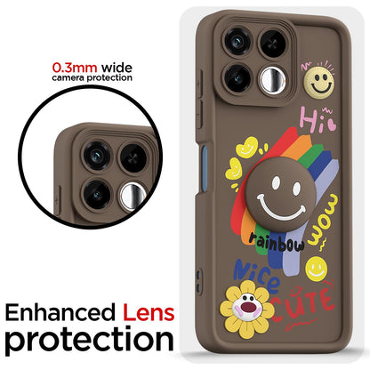 Pikkme brown Smile Rainbow back cover for Realme 16T 5G – photo 5
