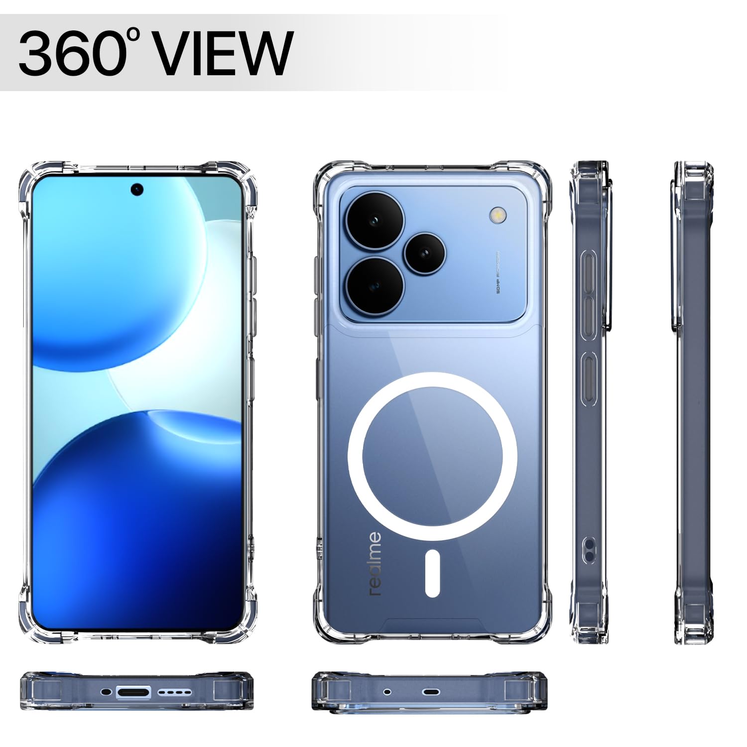 Realme P4 5G mobile cover in transparent mag-safe by Pikkme – photo 7