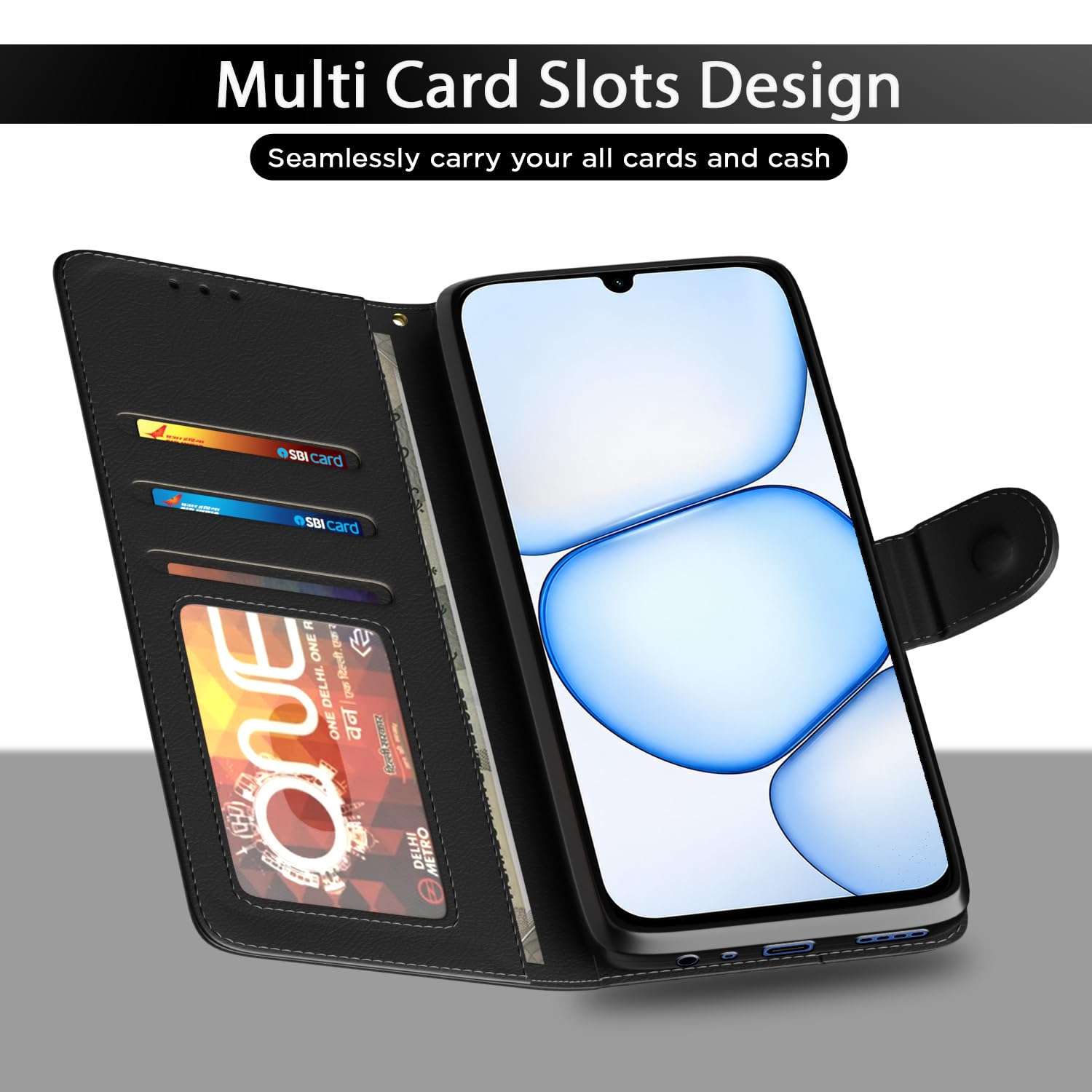 Realme C100x flip case in black by Pikkme – photo 5