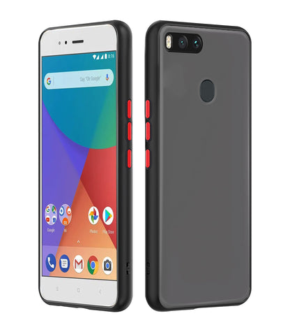 Mi A1 Hybrid mobile back cover in black by Pikkme